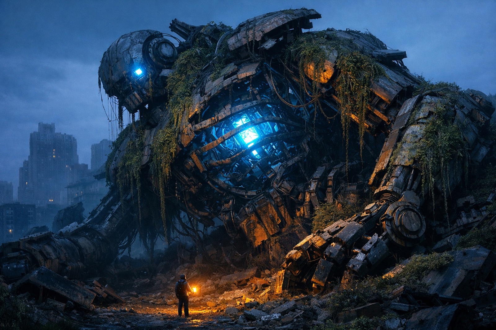 A grounded wreck reclaimed by the city