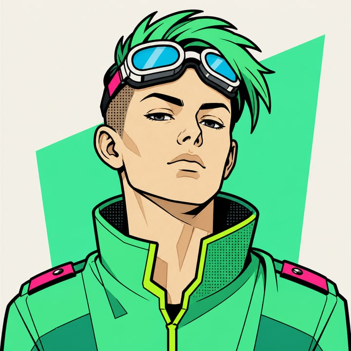 D. Frost, the VIRIDIAN rider, in-game portrait