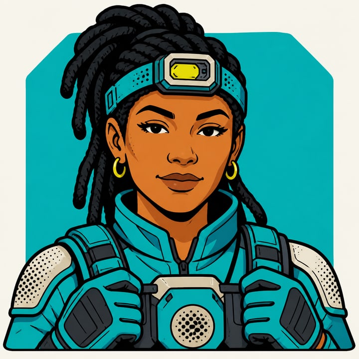I. Solis, the MALACHITE rider, in-game portrait